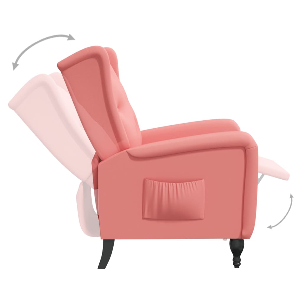 Relaxsessel Rosa Samt