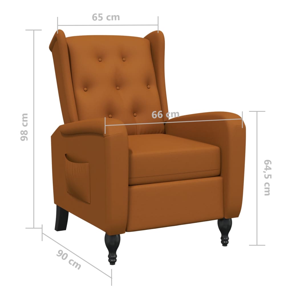 Relaxsessel Braun Samt