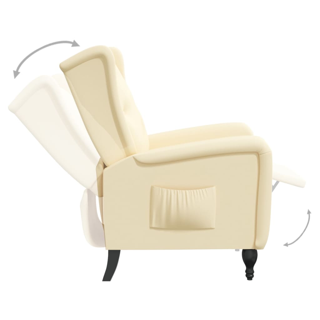 Relaxsessel Creme Samt