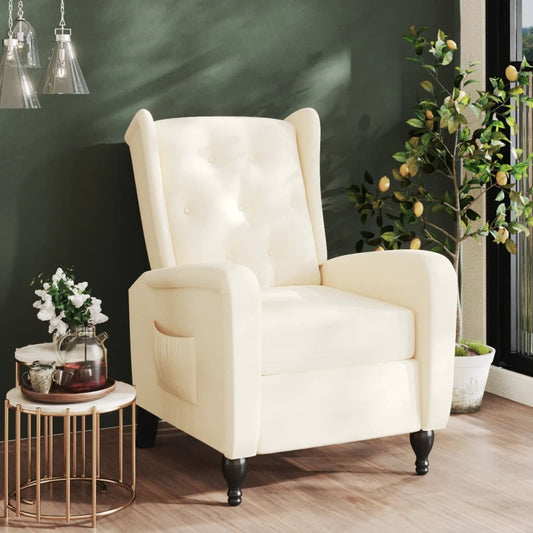 Relaxsessel Creme Samt