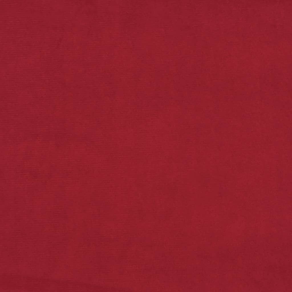 Chaise à bascule avec pieds en bois massif et caoutchouc, velours rouge vin