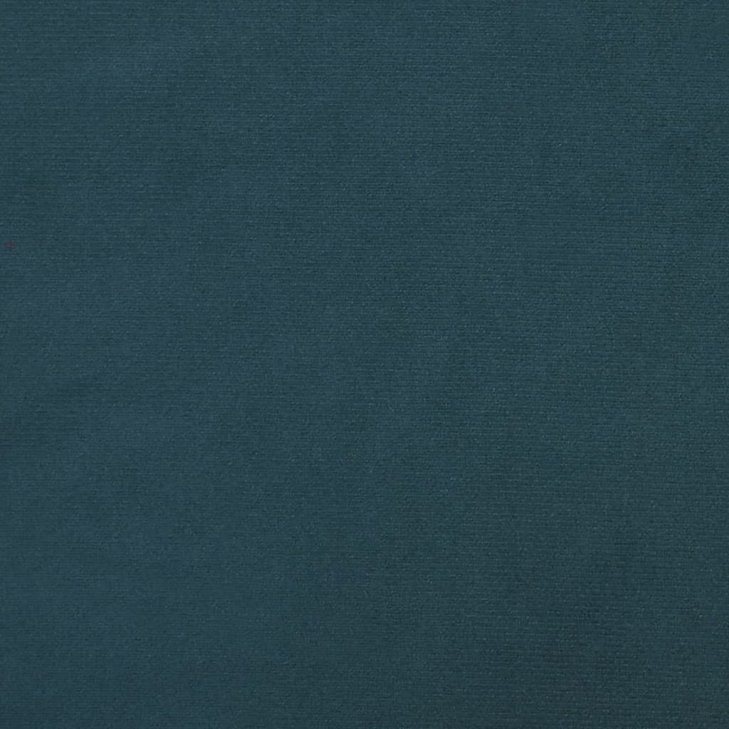 Schaukelsessel mit Kautschukholz-Beinen Blau Samt