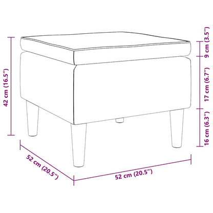 Hocker mit Holzbeinen Schwarz Stoff