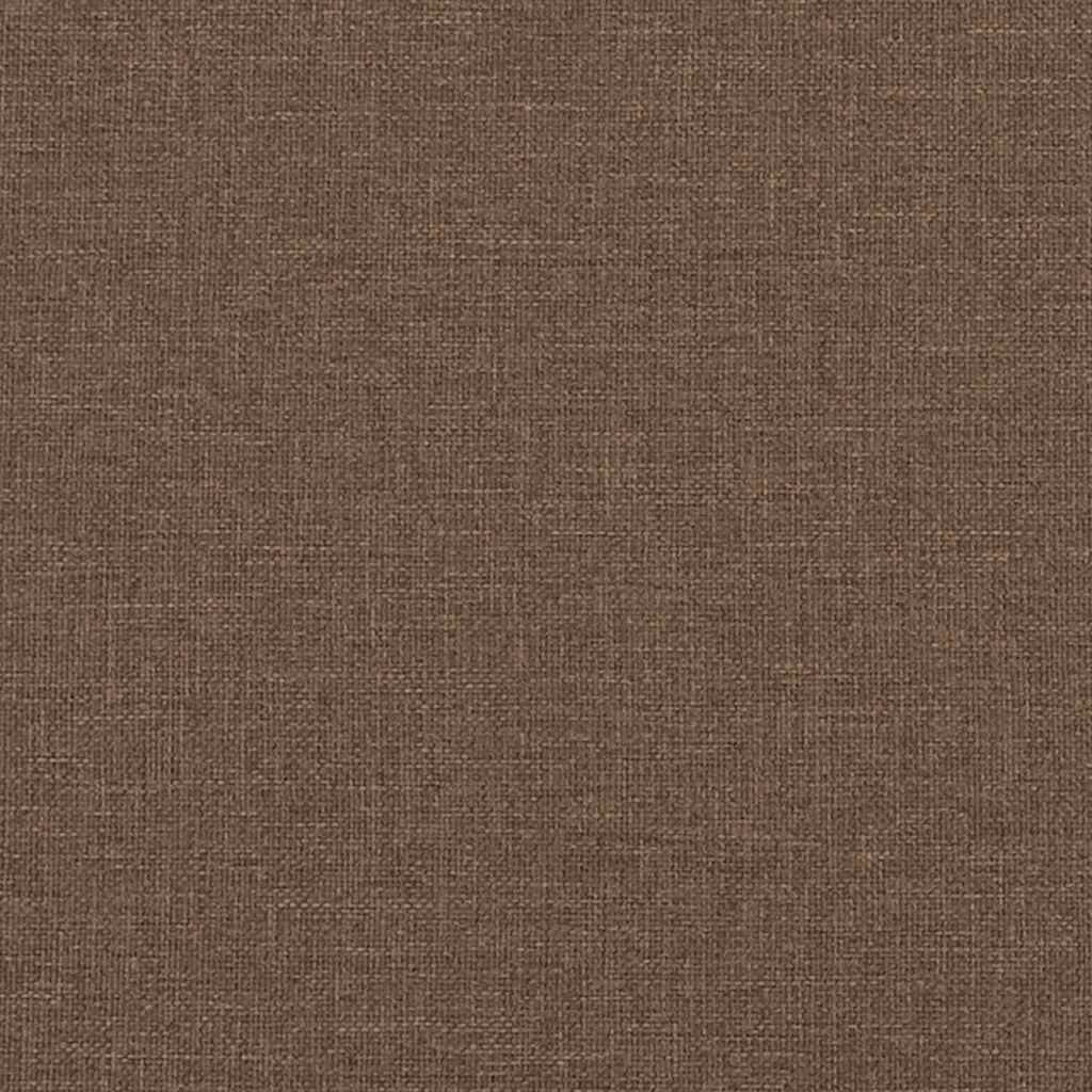 Hocker mit Holzbeinen Braun Stoff