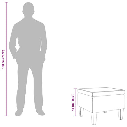 Hocker mit Holzbeinen Schwarz Samt