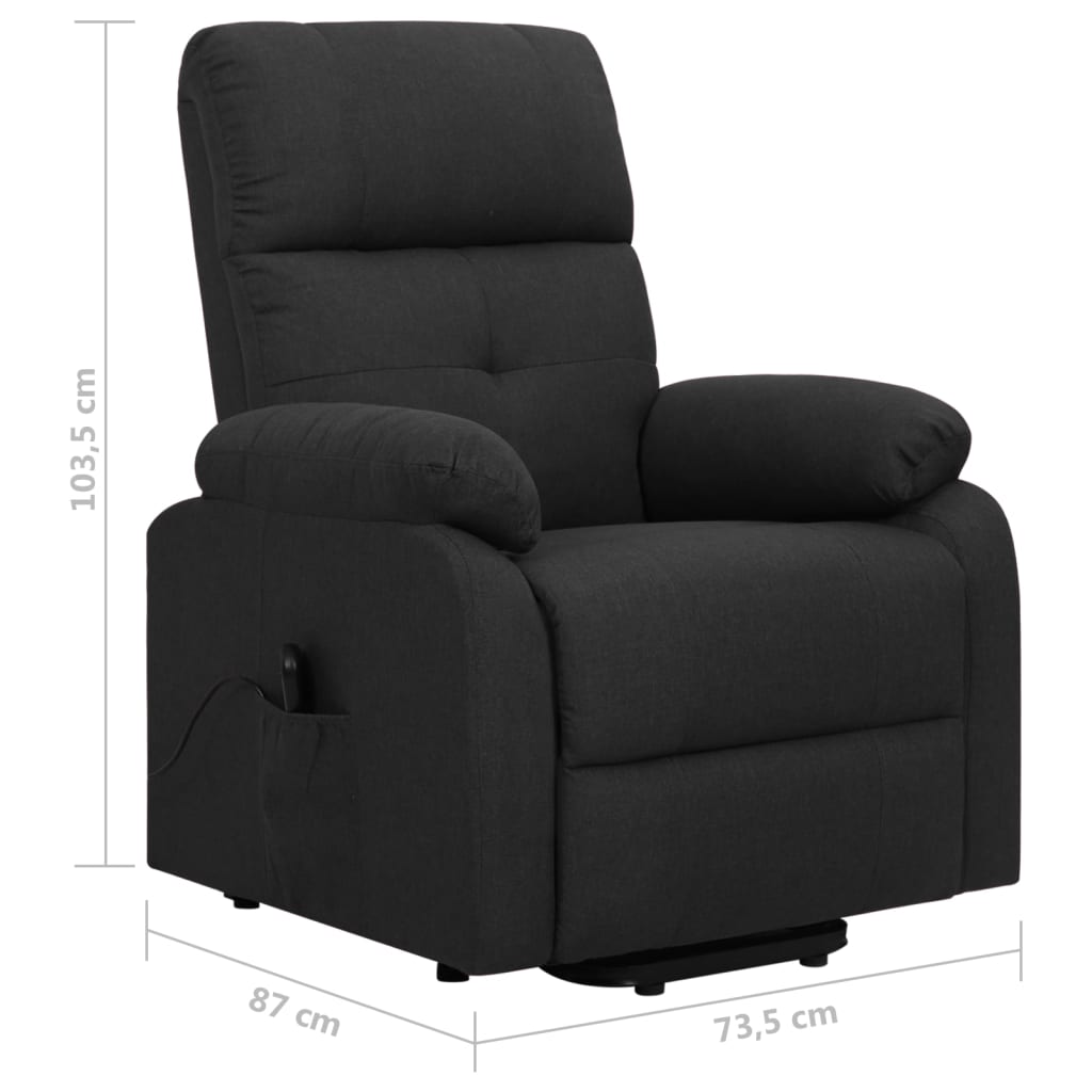 Aufstehsessel Schwarz Stoff