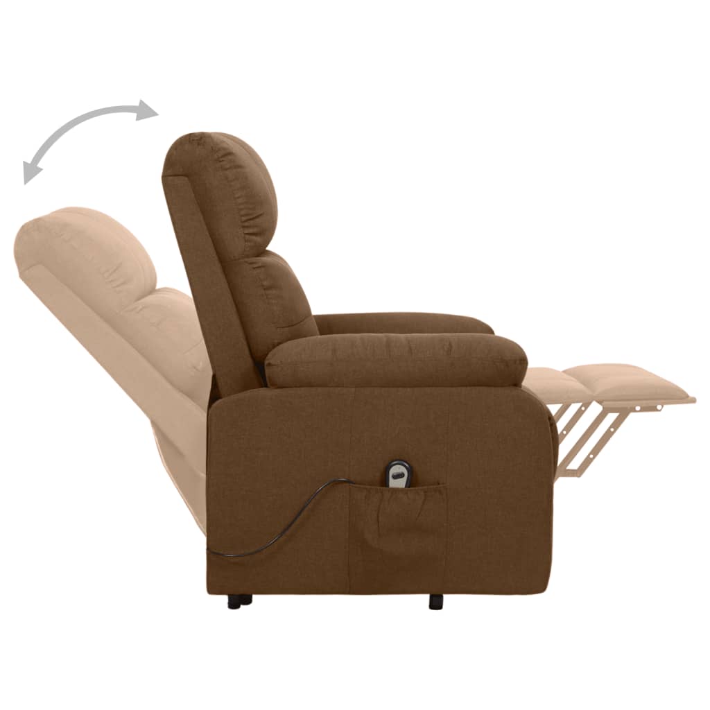 Aufstehsessel Braun Stoff