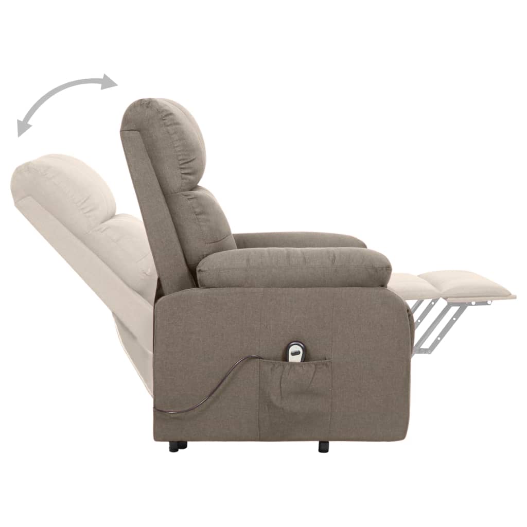 Aufstehsessel Taupe Stoff