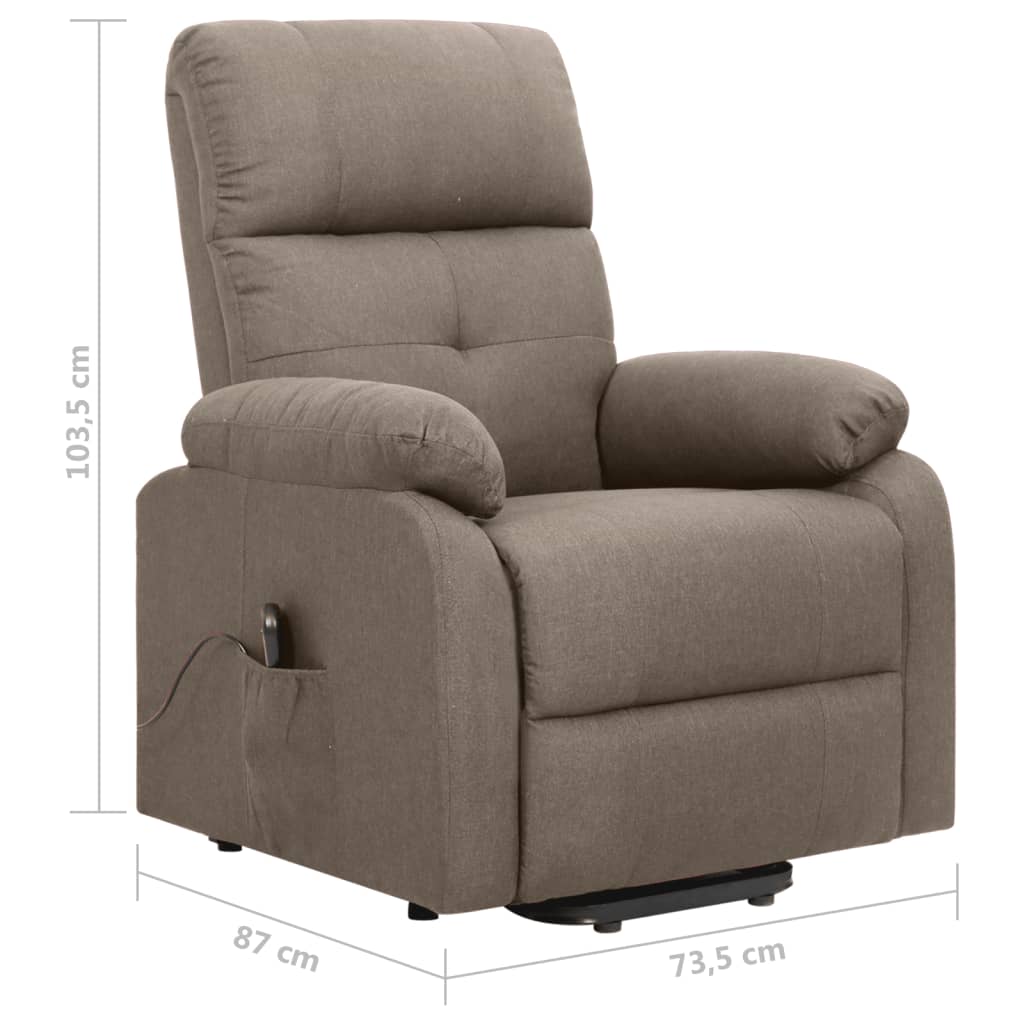 Aufstehsessel Taupe Stoff