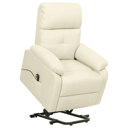 Aufstehsessel Creme Stoff