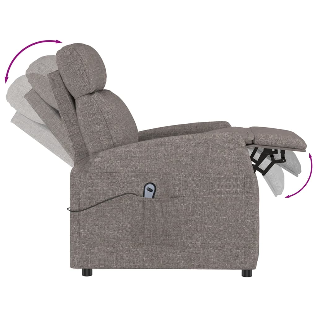 Aufstehsessel Taupe Stoff