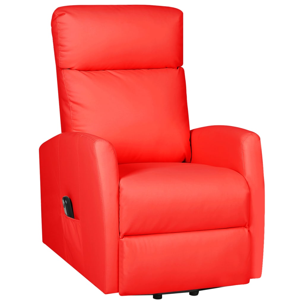 Aufstehsessel Rot Kunstleder