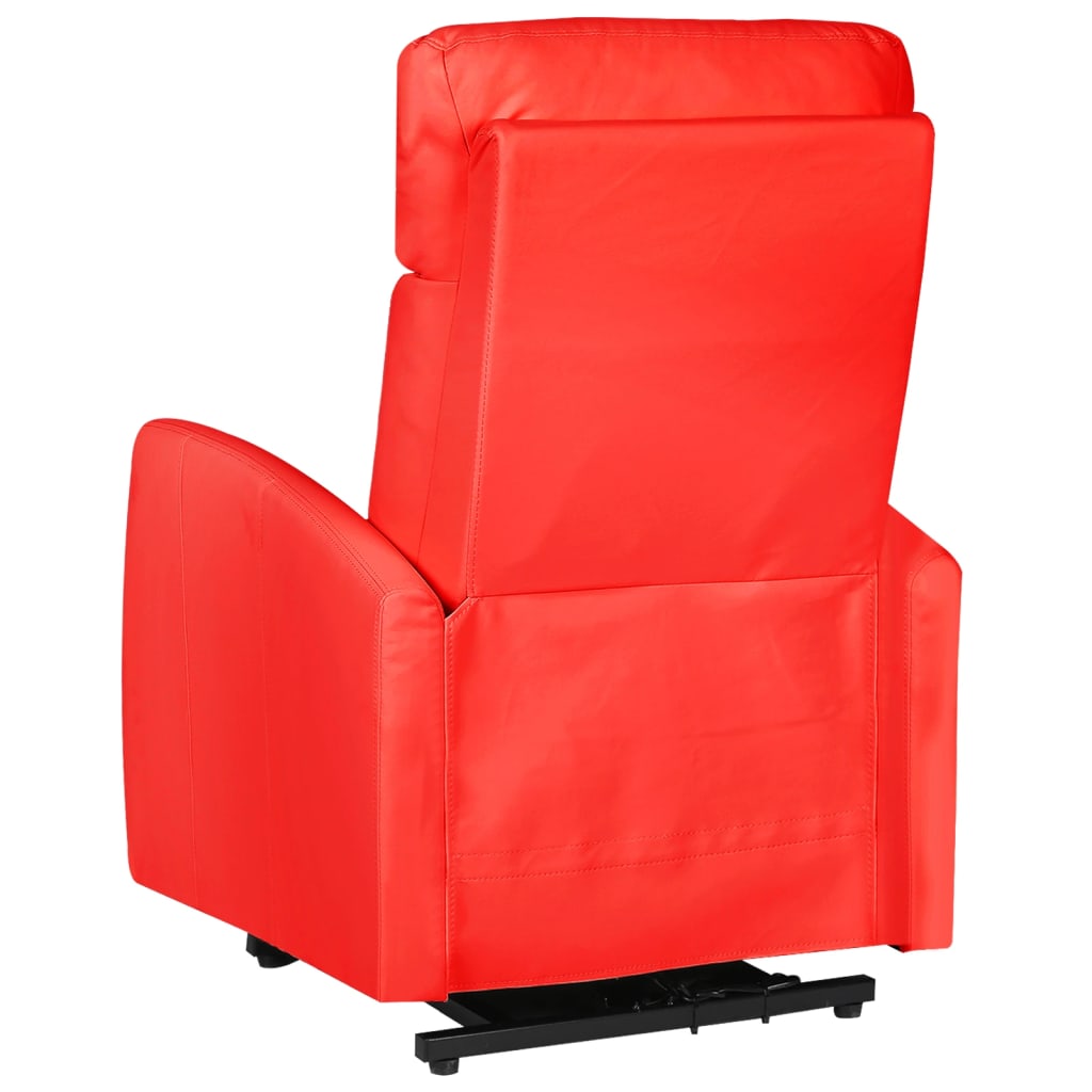 Aufstehsessel Rot Kunstleder