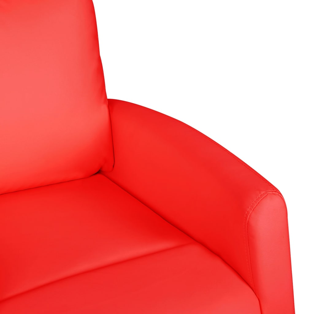 Aufstehsessel Rot Kunstleder
