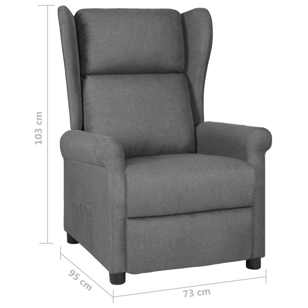 Relaxsessel Hellgrau Stoff