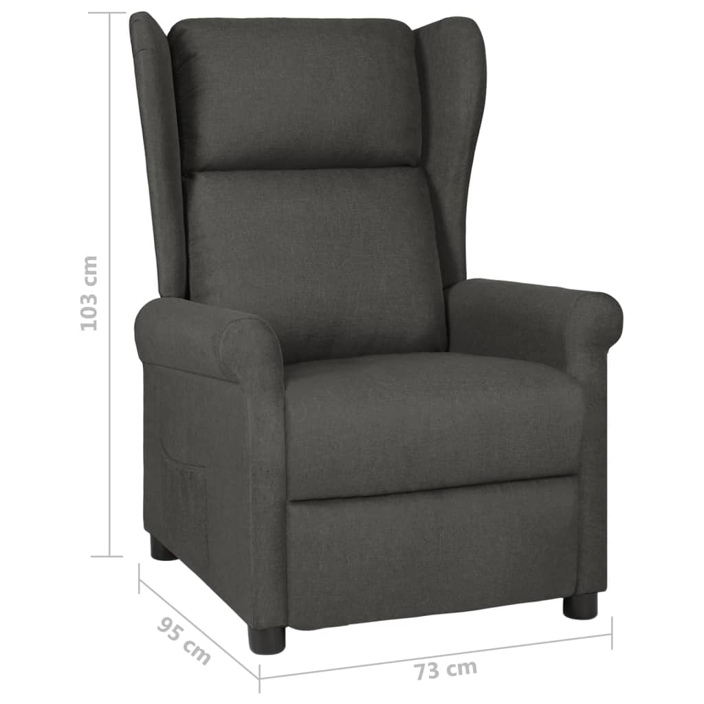 Relaxsessel Dunkelgrau Stoff