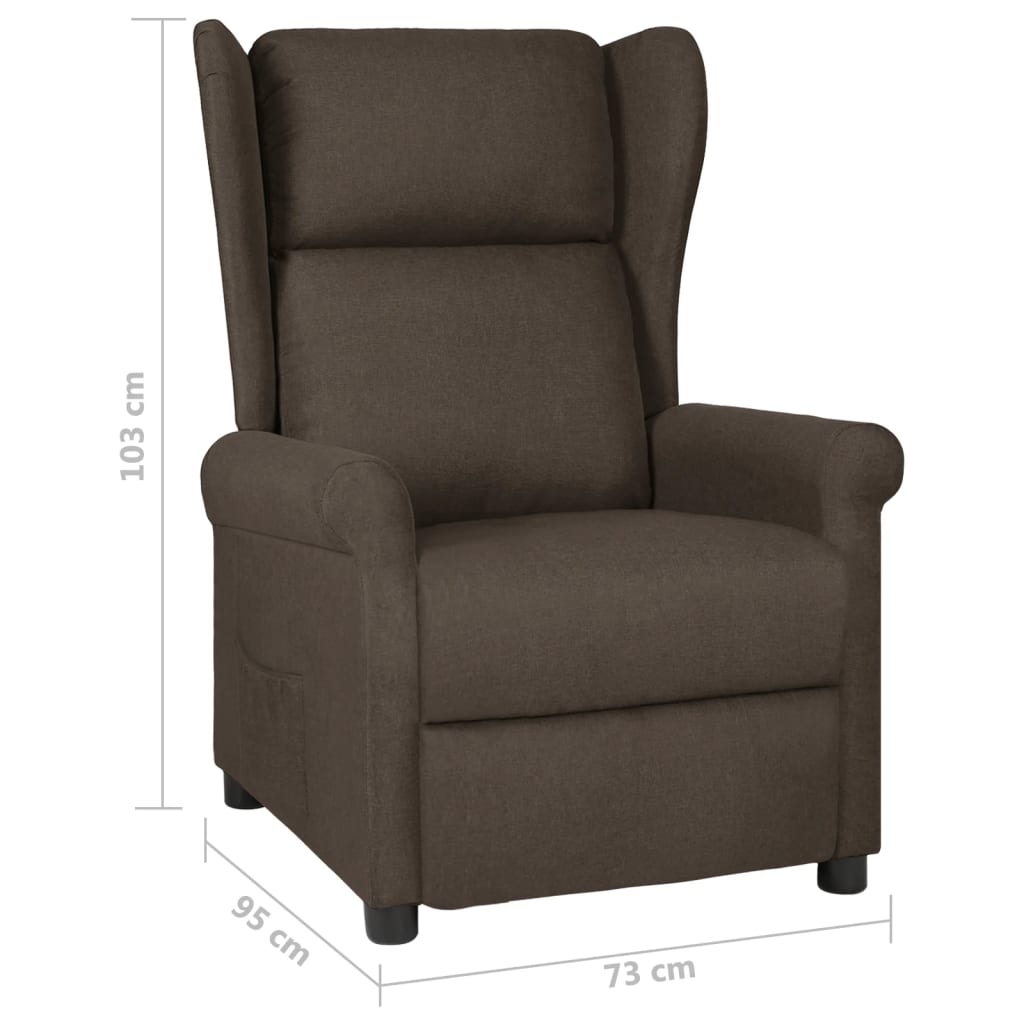Relaxsessel Dunkelbraun Stoff