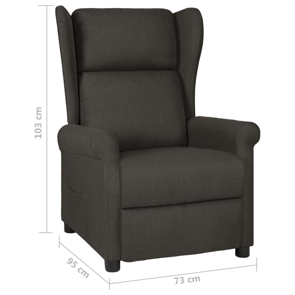 Relaxsessel Taupe Stoff