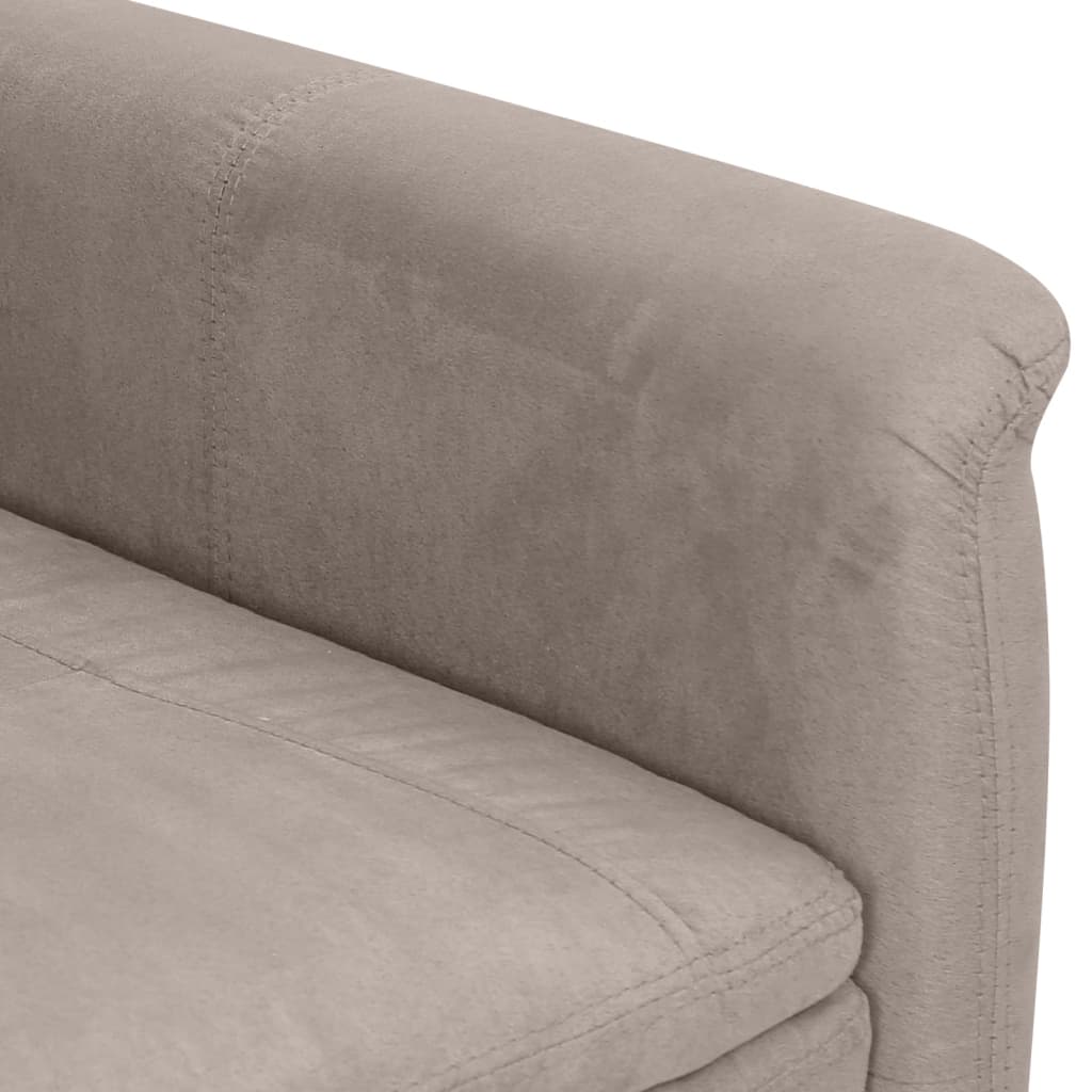 Relaxsessel mit Aufstehhilfe Taupe Wildleder-Optik