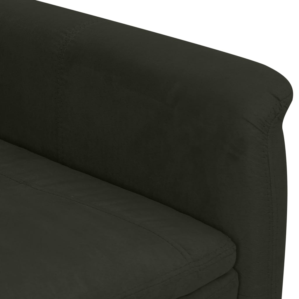 Relaxsessel mit Aufstehhilfe Schwarz Wildleder-Optik