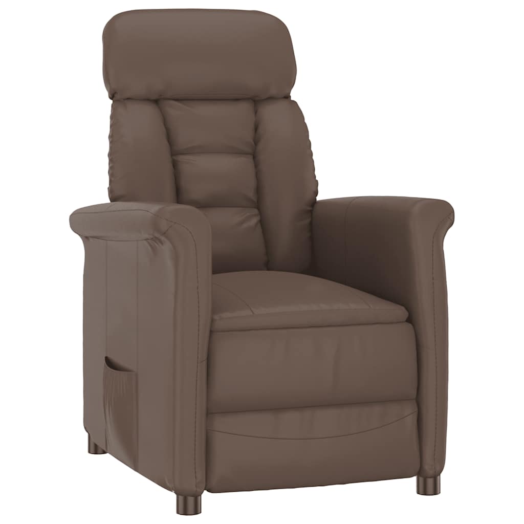 Relaxsessel Braun Kunstleder