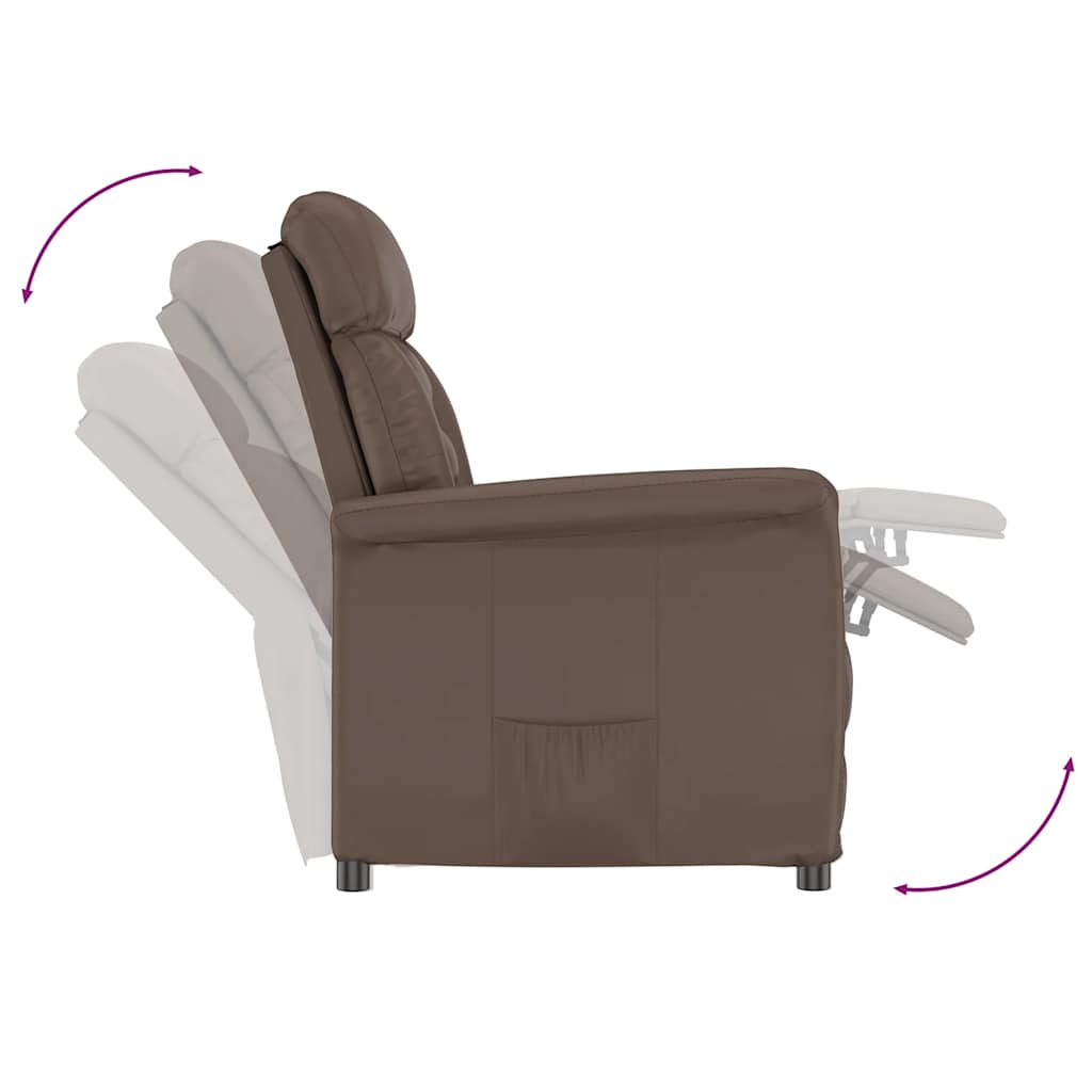 Relaxsessel Braun Kunstleder