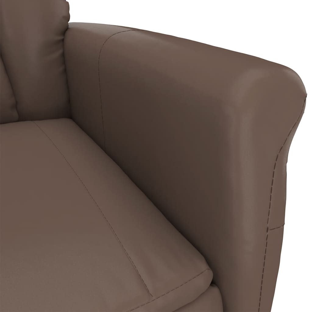 Relaxsessel Braun Kunstleder