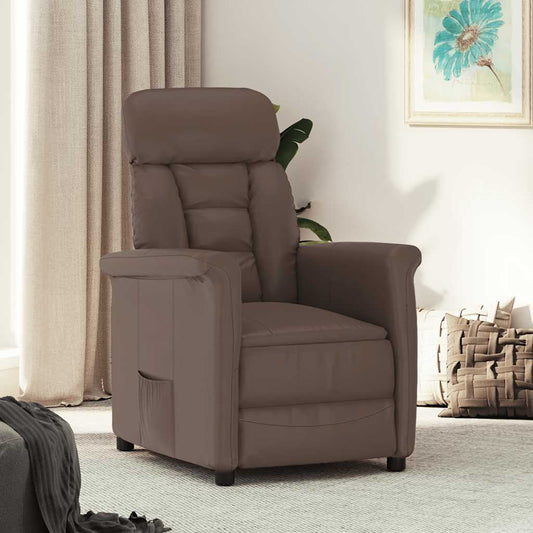 Relaxsessel Braun Kunstleder