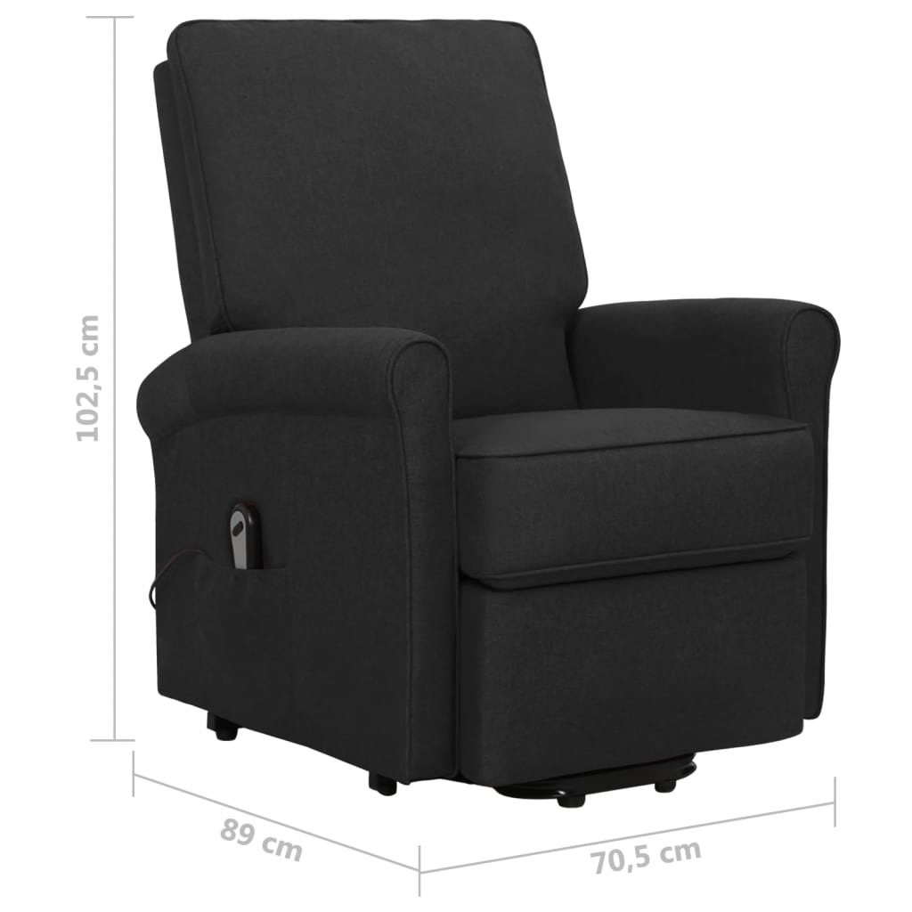 Aufstehsessel Schwarz Stoff