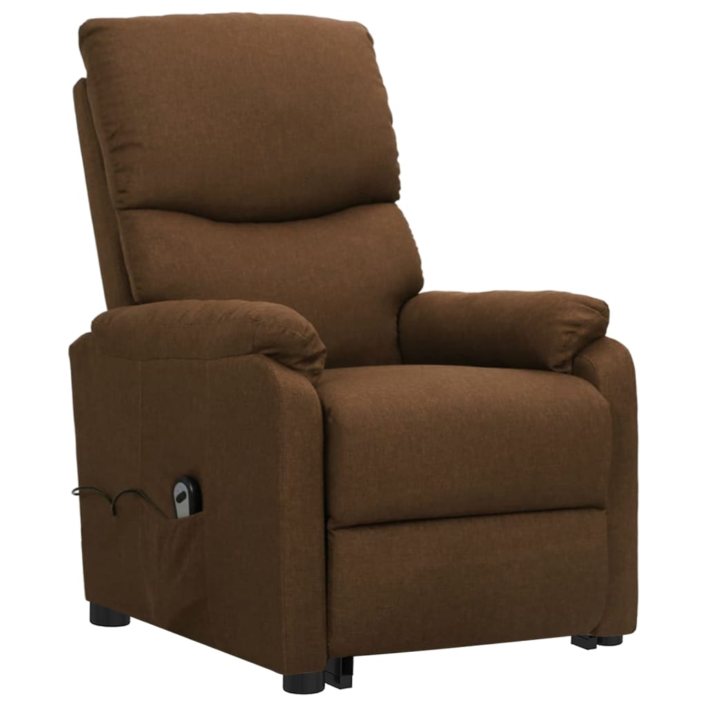Chaise releveuse en tissu marron