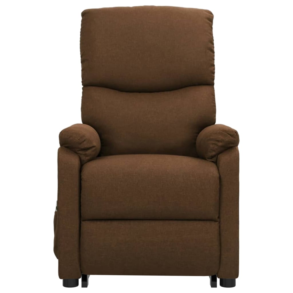 Chaise releveuse en tissu marron