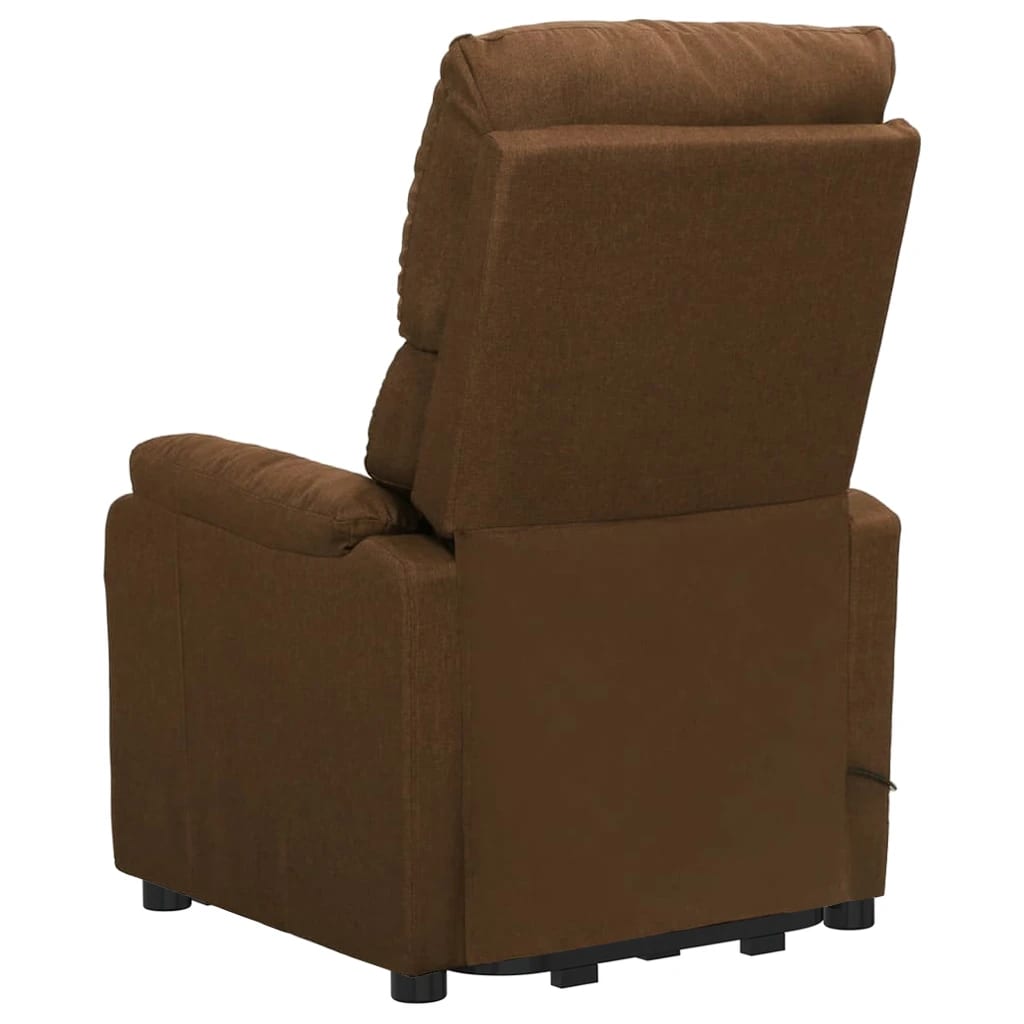Chaise releveuse en tissu marron
