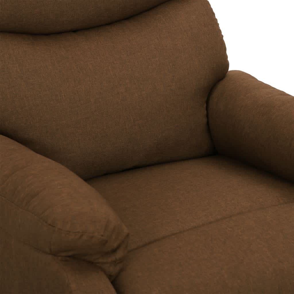 Chaise releveuse en tissu marron