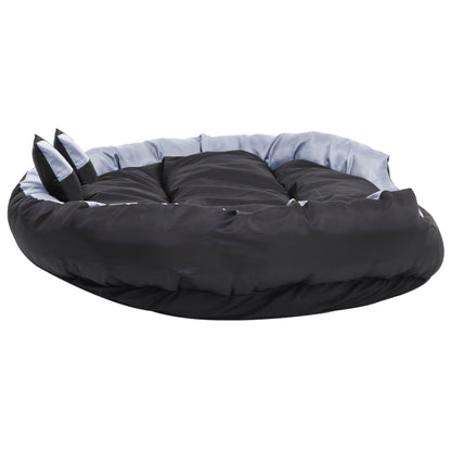 Hundekissen Wendbar und Waschbar Grau und Schwarz 150x120x25 cm