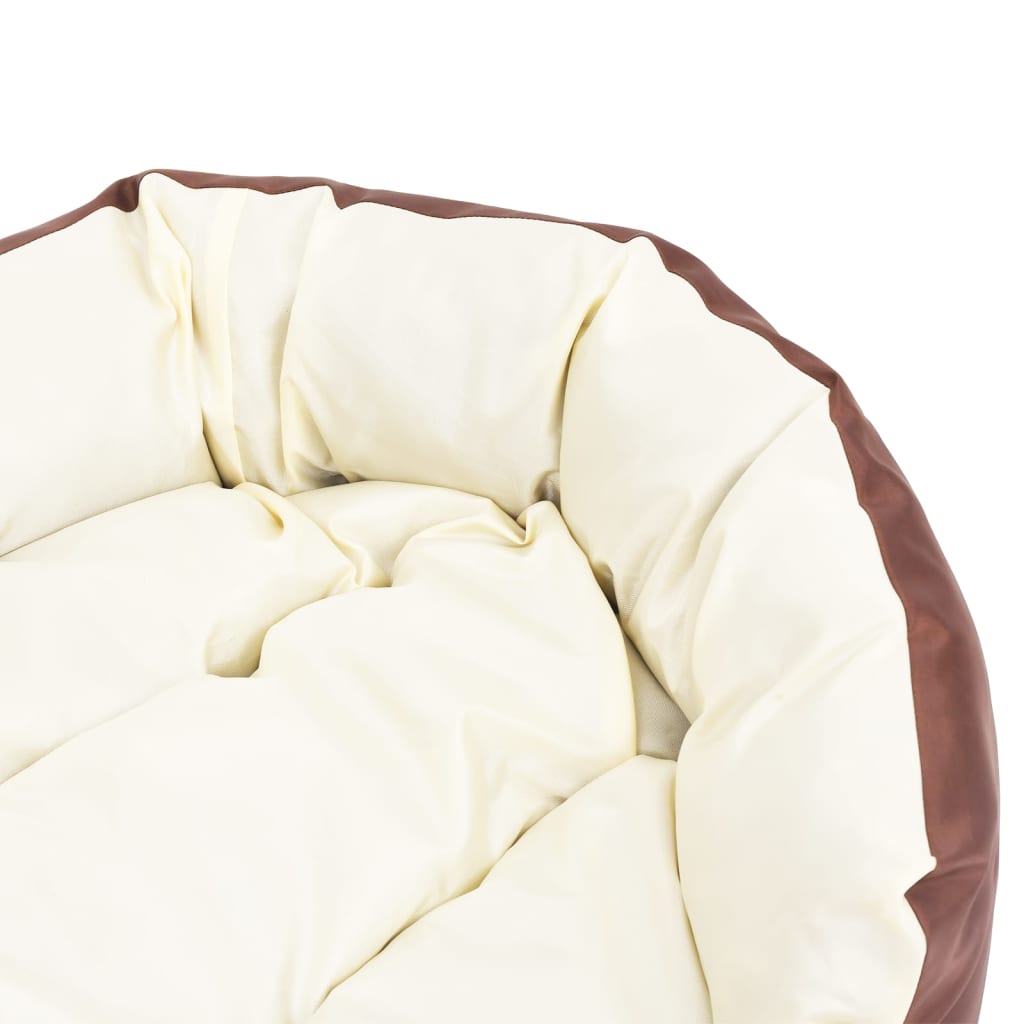 Hundekissen Wendbar und Waschbar Braun und Creme 150x120x25 cm