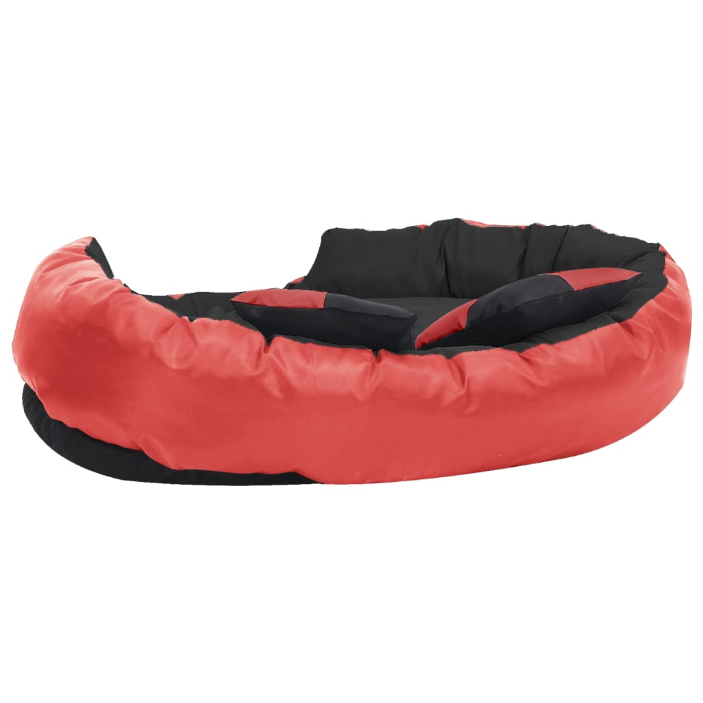 Hundekissen Wendbar und Waschbar Rot und Schwarz 110x80x23 cm
