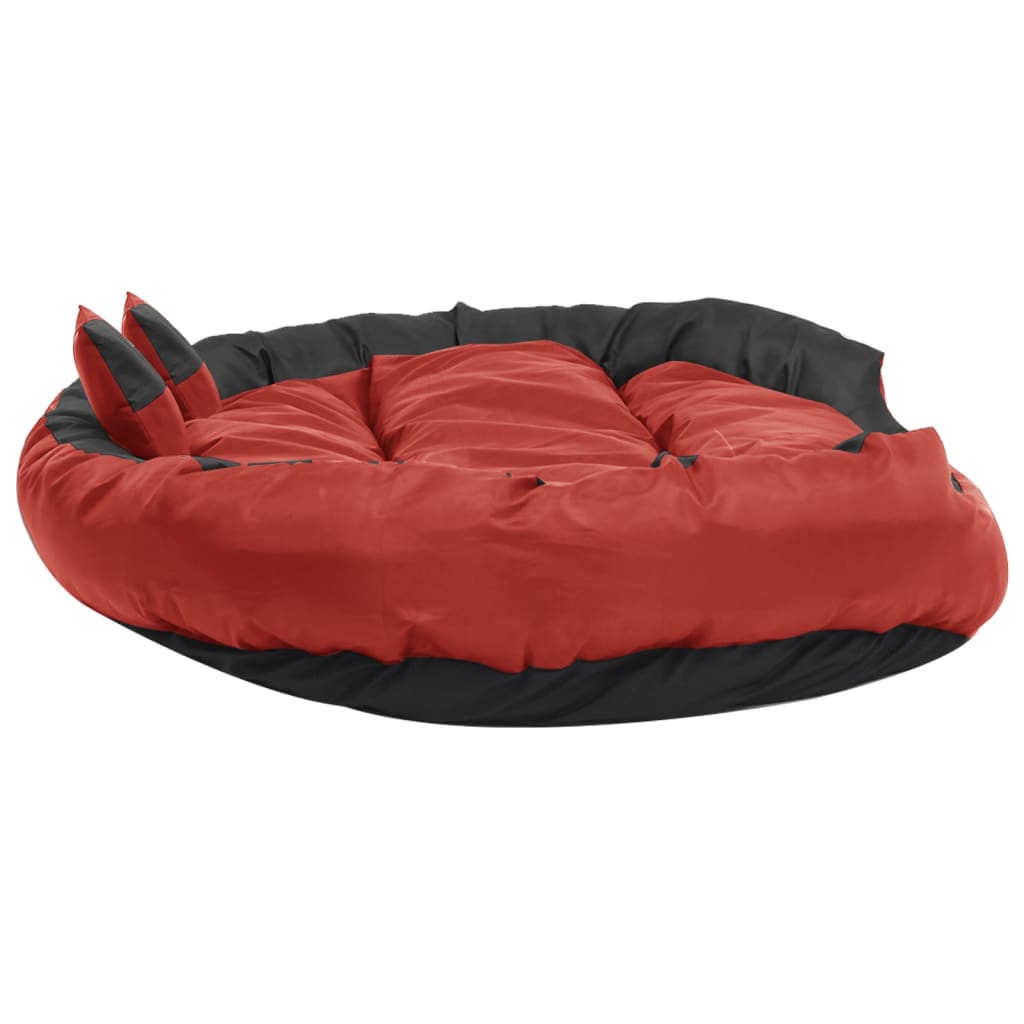 Hundekissen Wendbar und Waschbar Rot und Schwarz 150x120x25 cm