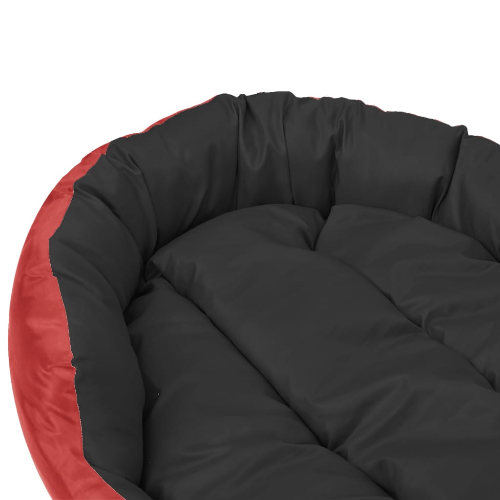 Hundekissen Wendbar und Waschbar Rot und Schwarz 150x120x25 cm