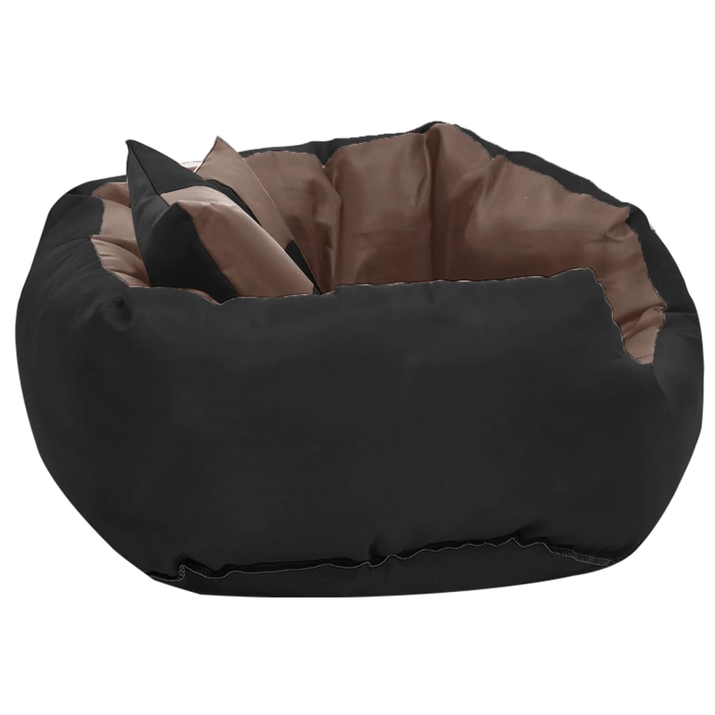 Hundekissen Wendbar und Waschbar Schwarz und Braun 65x50x20 cm