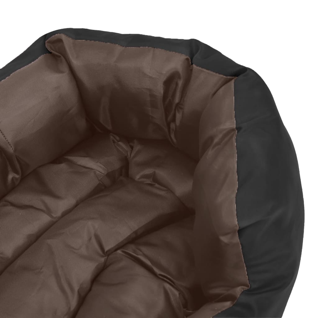 Hundekissen Wendbar und Waschbar Schwarz und Braun 65x50x20 cm