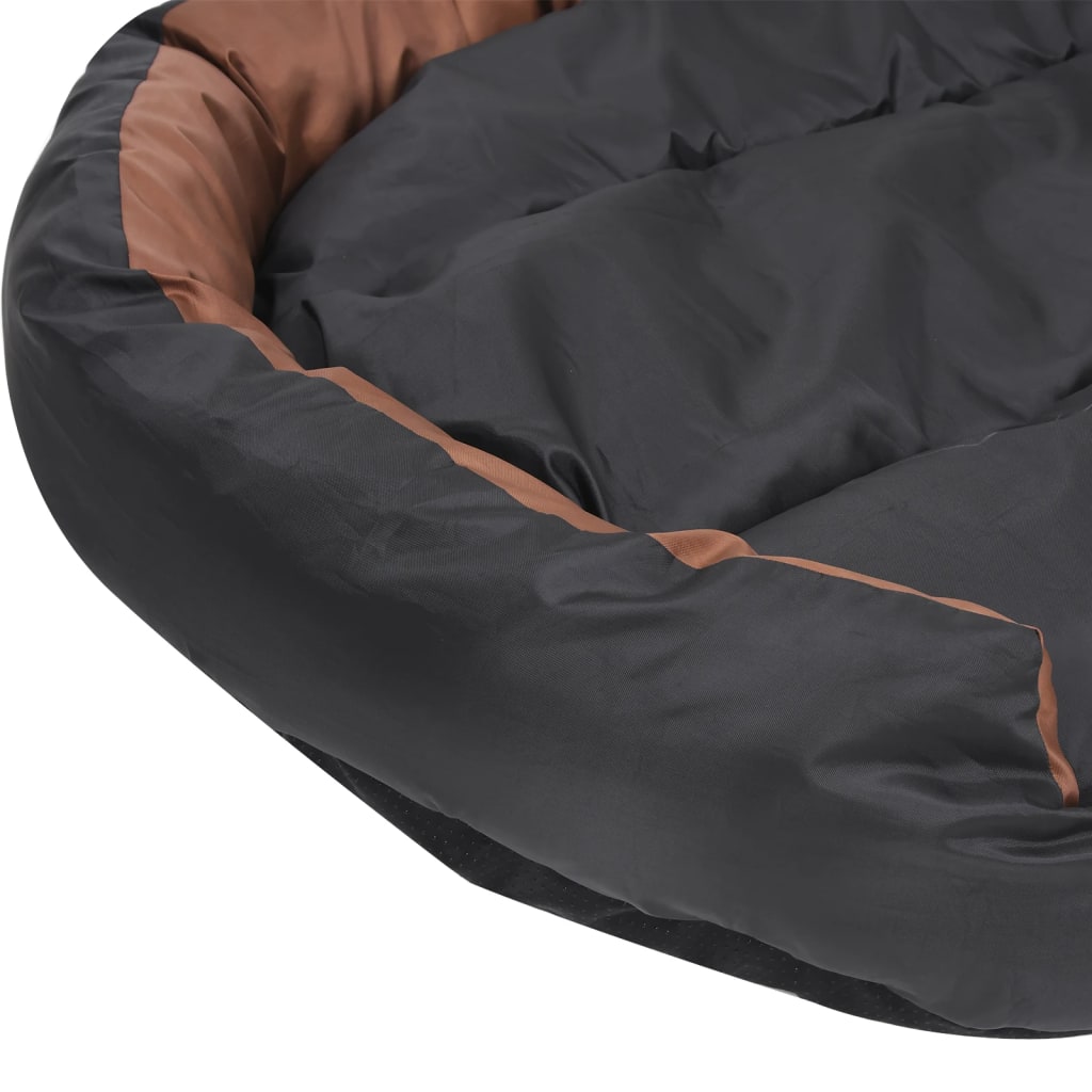 Hundekissen Wendbar und Waschbar Schwarz und Braun 110x80x23 cm