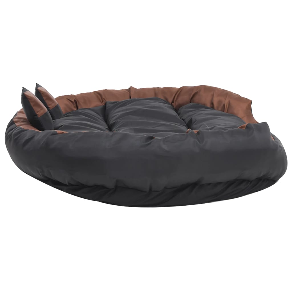 Hundekissen Wendbar und Waschbar Schwarz und Braun 150x120x25 cm