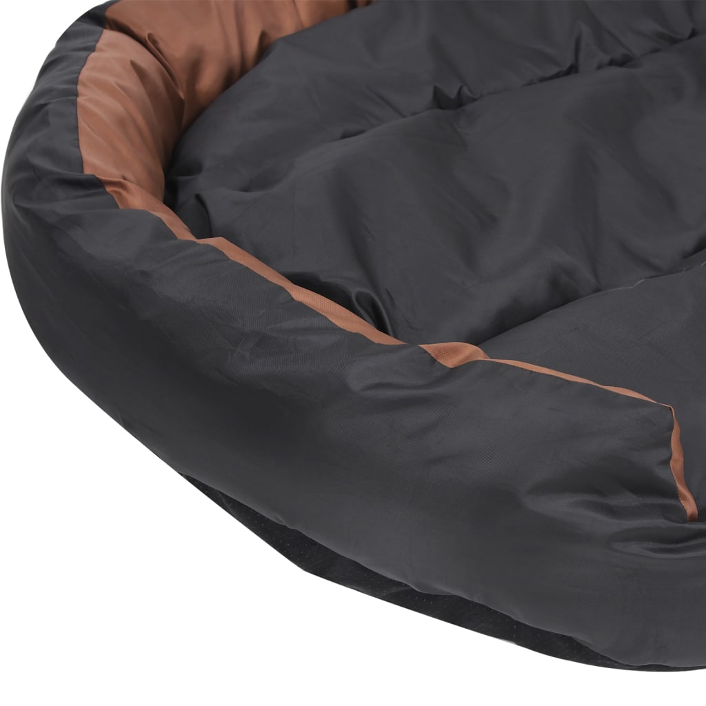 Hundekissen Wendbar und Waschbar Schwarz und Braun 150x120x25 cm