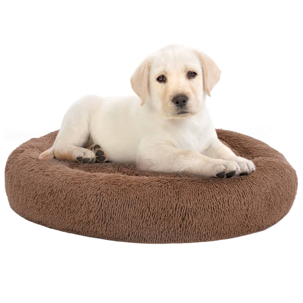 Waschbares Hunde- & Katzenkissen Braun 70x70x15 cm Plüsch