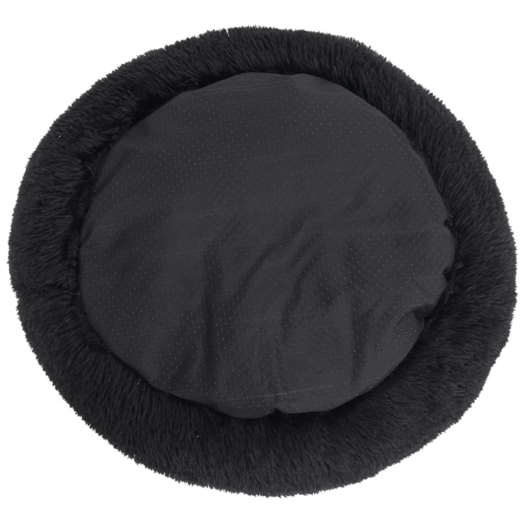 Waschbares Hunde- & Katzenkissen Schwarz 70x70x15 cm Plüsch