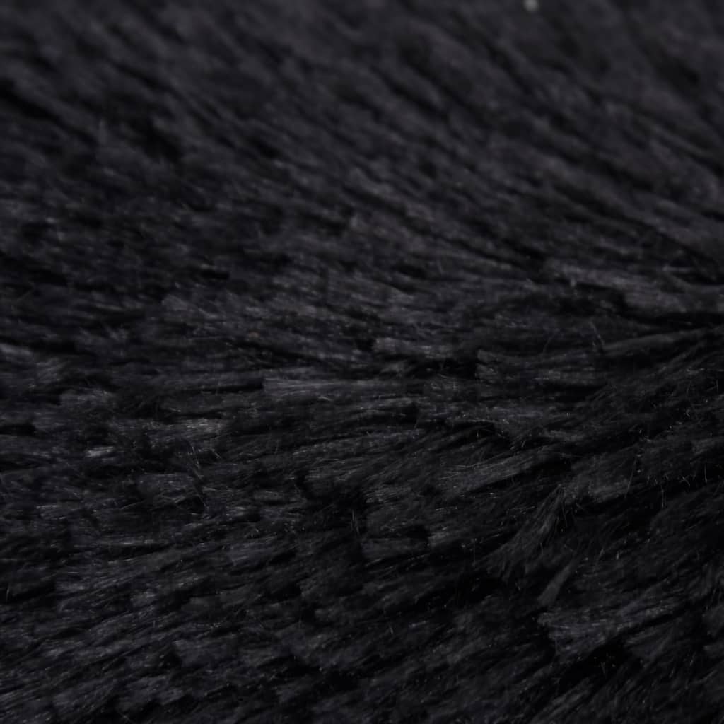 Waschbares Hunde- & Katzenkissen Schwarz 70x70x15 cm Plüsch