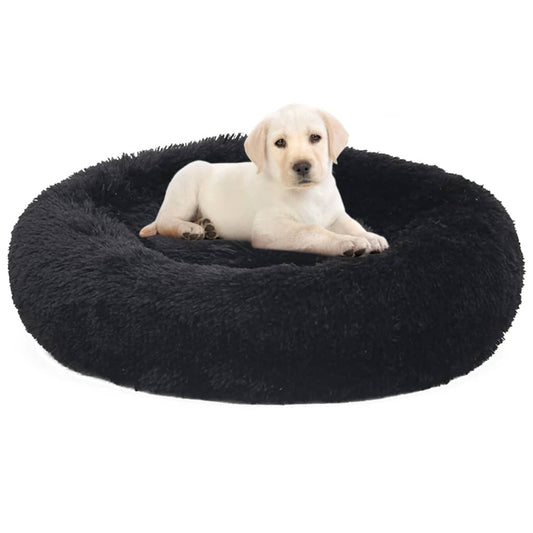 Hunde- und Katzenkissen Waschbar Schwarz 90x90x16 cm Plüsch