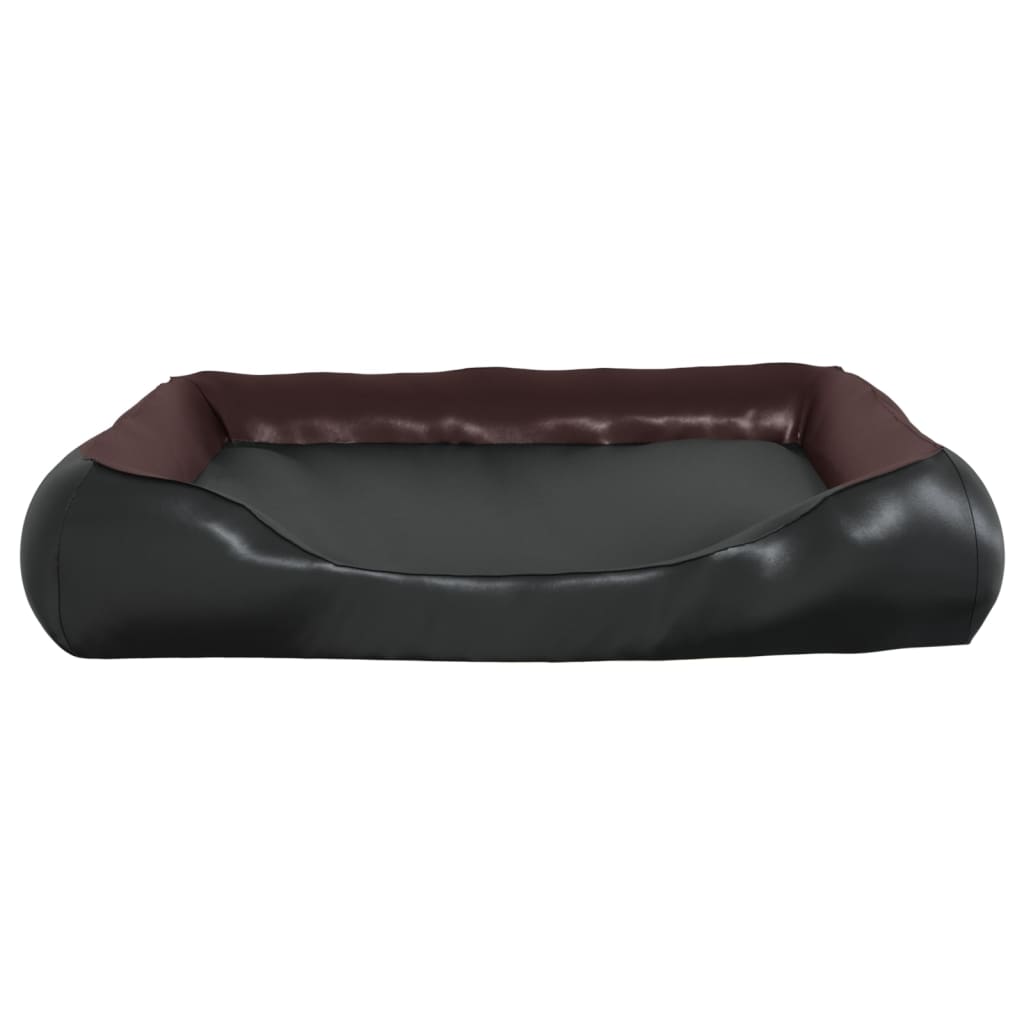 Hundebett Schwarz/Braun 120x100x27 cm Kunstleder
