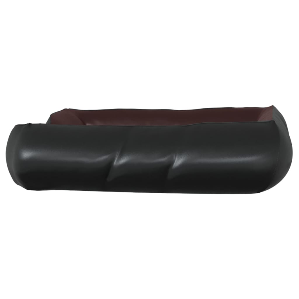 Hundebett Schwarz/Braun 120x100x27 cm Kunstleder