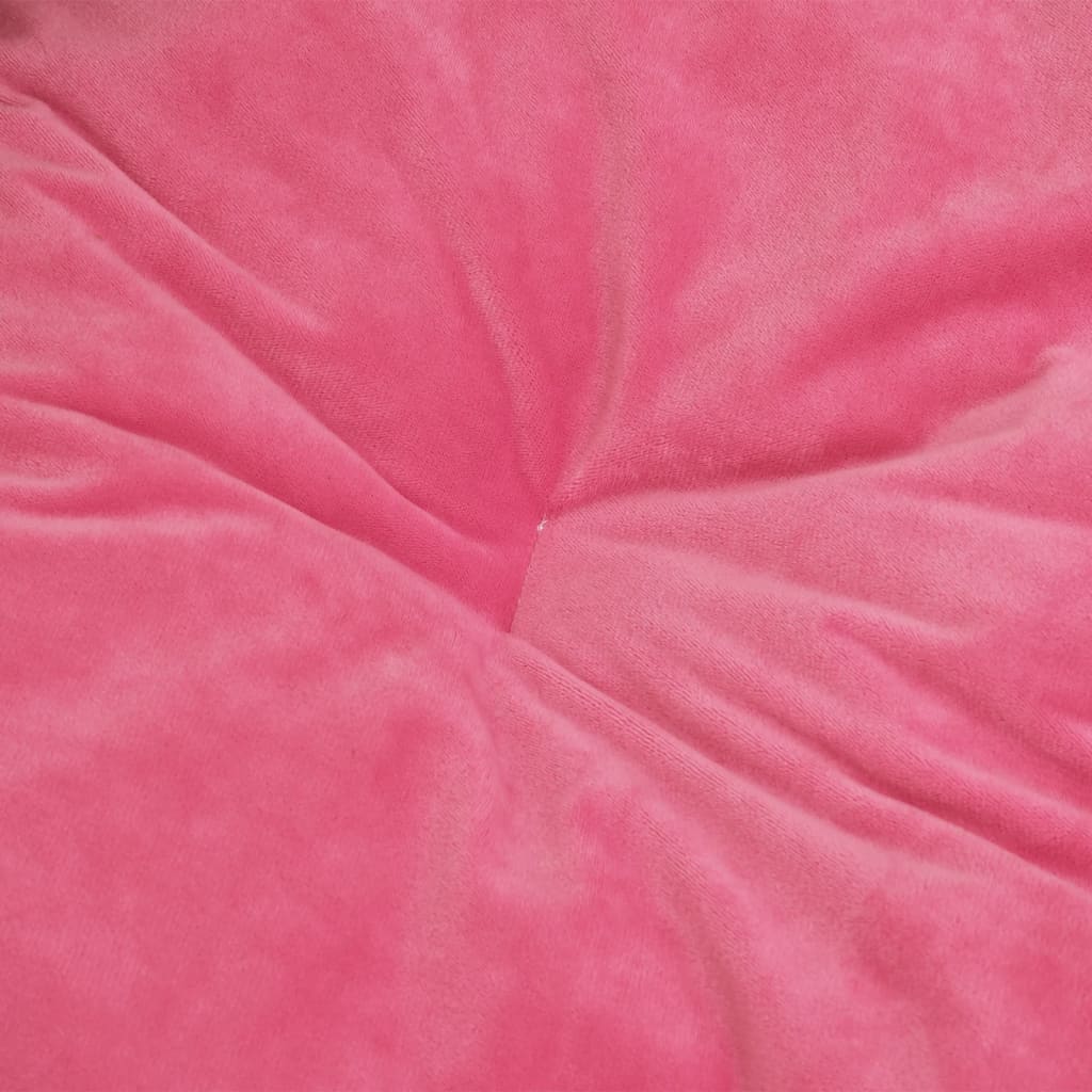 Hundebett Schwarz-Pink 79x70x19 cm Plüsch und Kunstleder